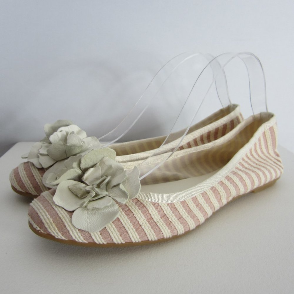 Sundance 11 Mauve Pink Seersucker Ballet Flats 41